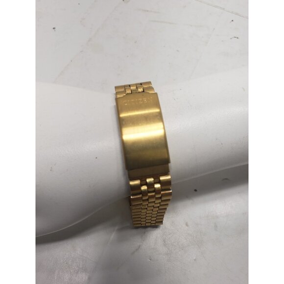 Vtg Citizen CQ Presidential Watch Men 35mm Gold Tone Day Date Pre Owned - Picture 3 of 6